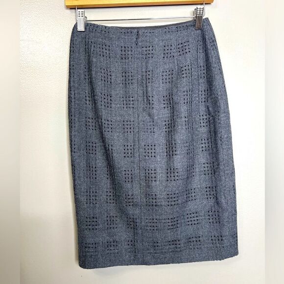 ESCADA gray cutout pencil style skirt size 40(xs/s) career wear office academia - Picture 2 of 5